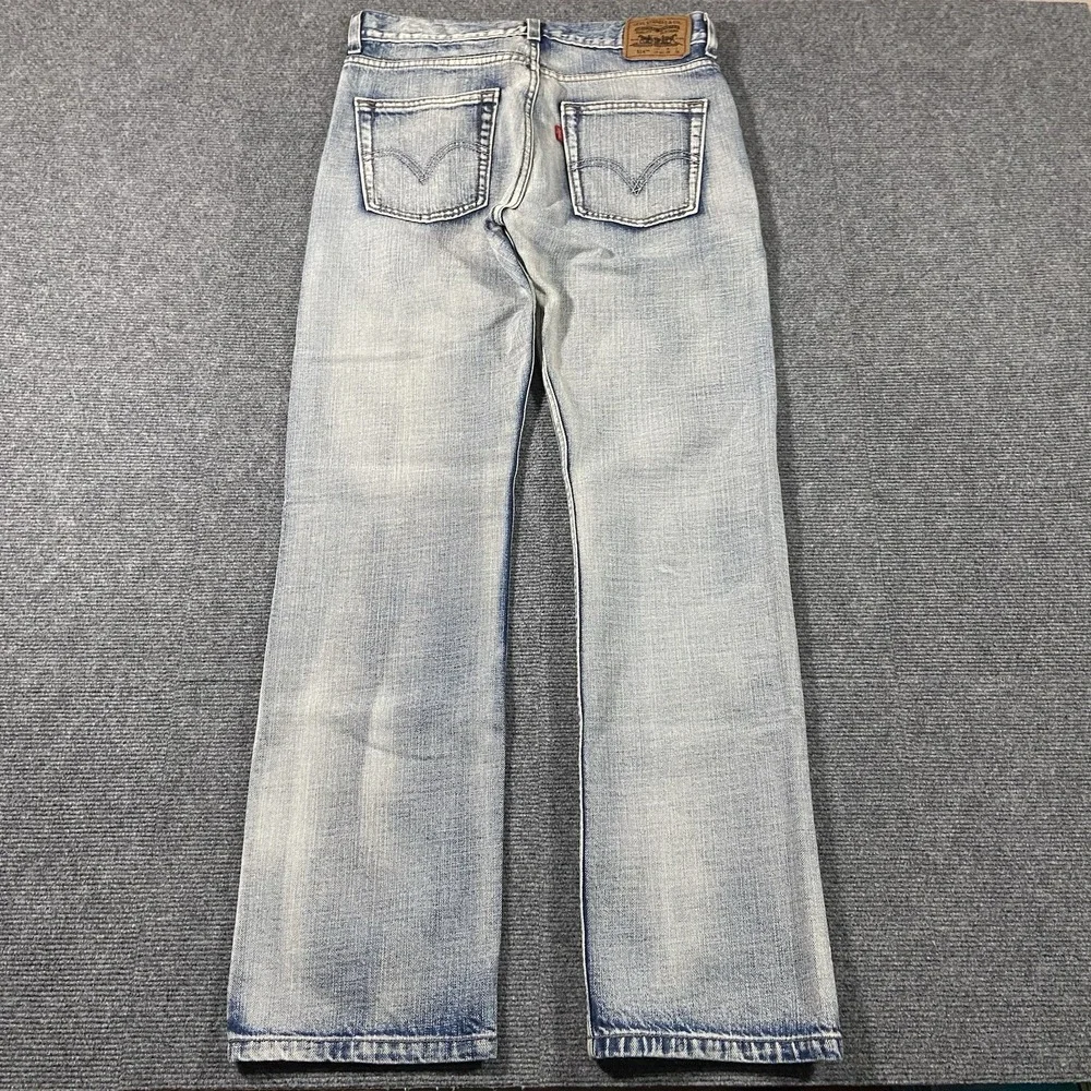 Levis 514 Jeans Youth Boys 18 Straight Fit Faded Light Wash Denim Distressed Y2K